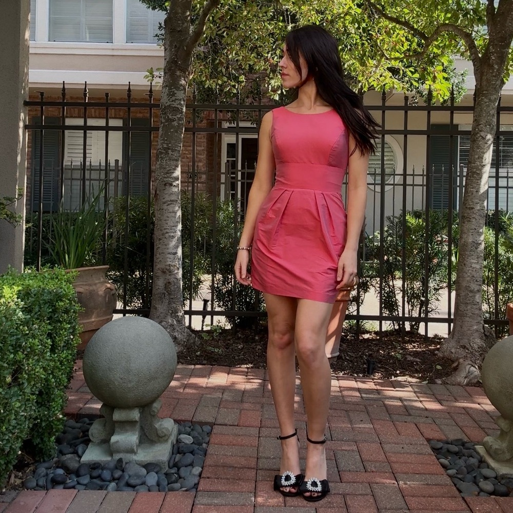 ALFRED SUNG Vibrant Pink Mini Dress